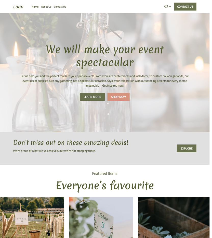 tienda de artículos de decoración para eventos