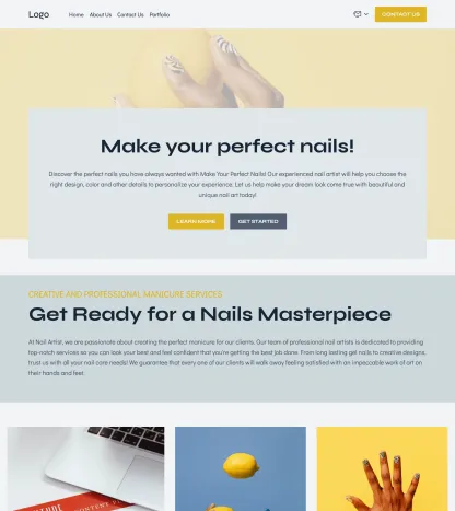 Portfólio de artista de unhas